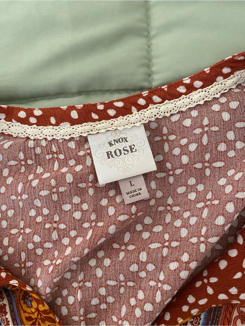 Knox Rose Orange Floral Border-Print Boho Dress - Picture 3 of 6